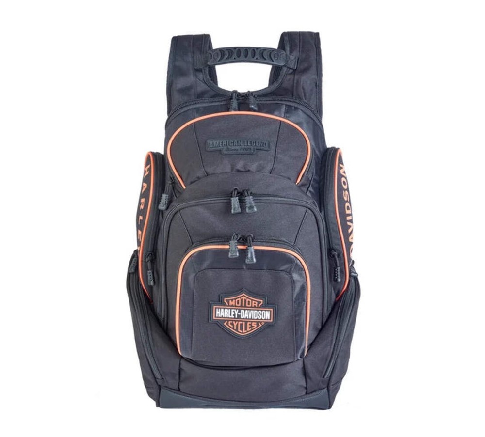 Harley-Davidson® Legend Backpack | Black with Orange