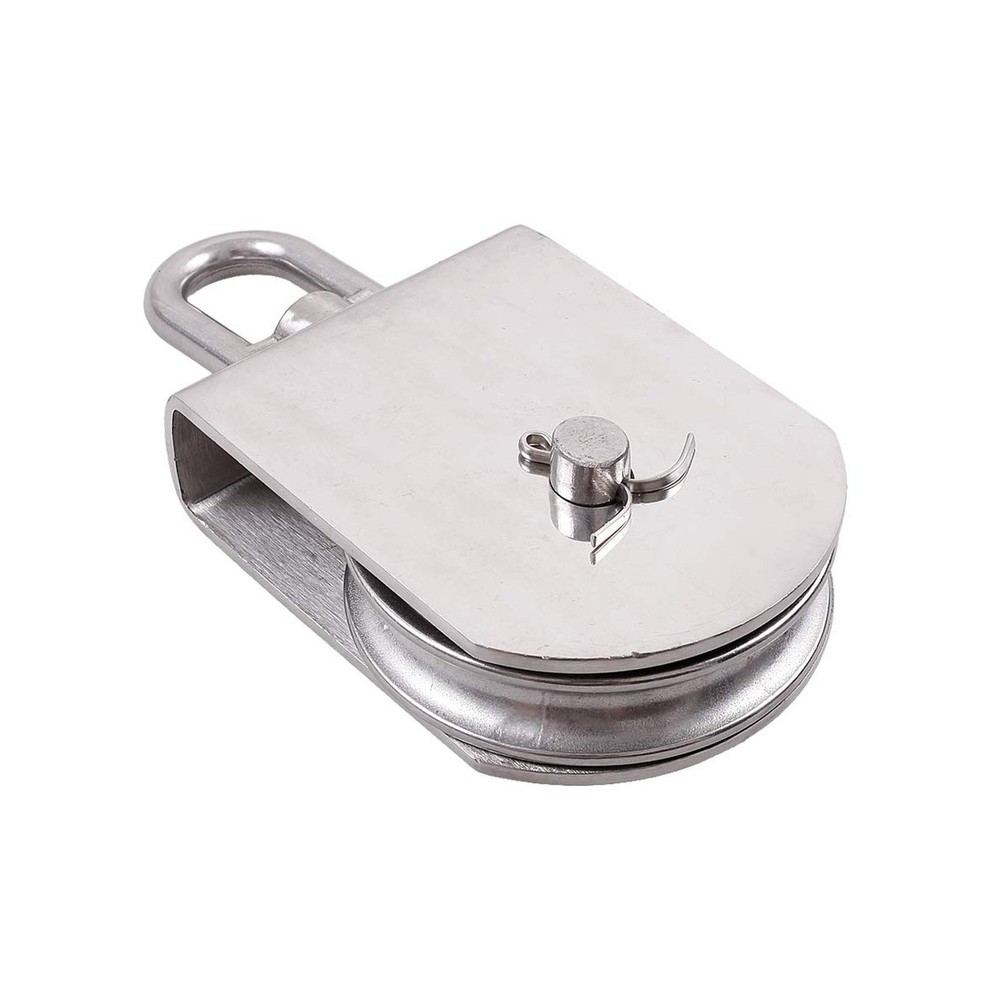 Rocaris M100 Lifting Single Pulley Roller Loading 3300Ibs, 304 Stainless Stee...