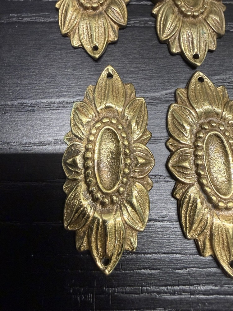 6 Vintage, Solid Brass, Decorative Ormolu Cabinets Antique (58)