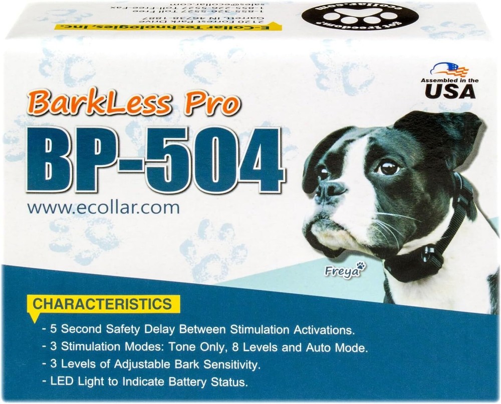 E-collar Technologies - BP-504 - Barkless Pro Anti Bark Collar - with Clicker