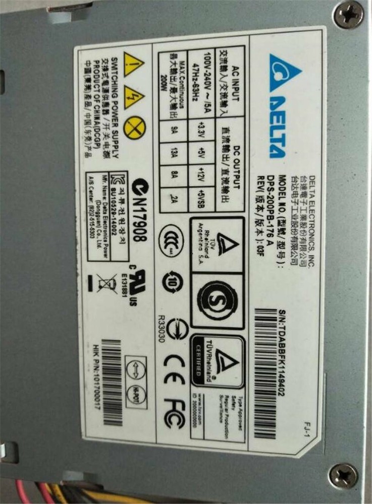 1PCS Delta DPS-200PB-176 A Power Supply For Hard Disk Video Recorder