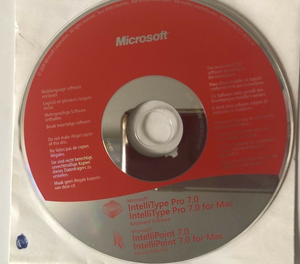 Microsoft IntelliType Pro 7.0 Mac Software Disc For Keyboard & Mouse