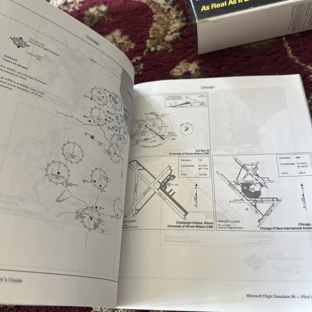 Microsoft Flight Simulator 98 PC CD-ROM + Pilots Handbook + Strategy Guide