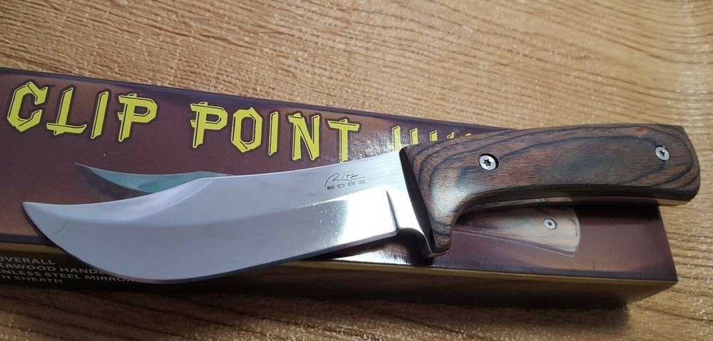 Clip Point Hunter Fixed Blade Knife w/ Nylon Sheath Belt Loop Rite Edge 5" Blade
