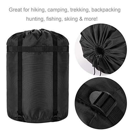 2x 46L Sleeping Bag Stuff Sack Black Compression Sack for Backpacking & Camping