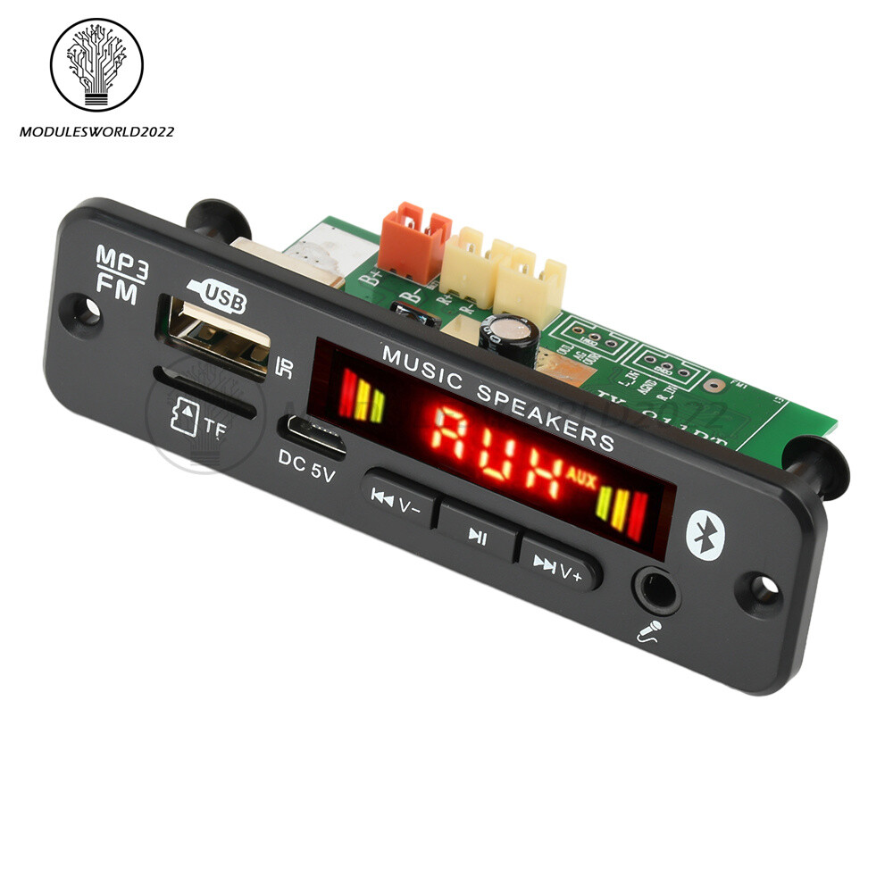 2*20W Amplifier Stereo DIY MP3 Decoder Board Bluetooth 5.0 Car FM Radio Module