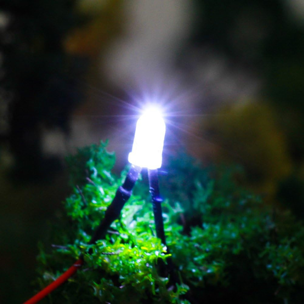 20Pcs Pre Wired 5Mm Bright White Led Lamp Light Set 12V ~ 18V for Train Layout