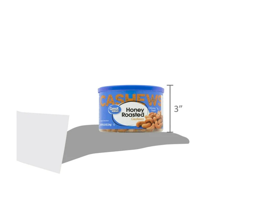 3 pack Great Value Honey Roasted Cashews, 8.25 oz