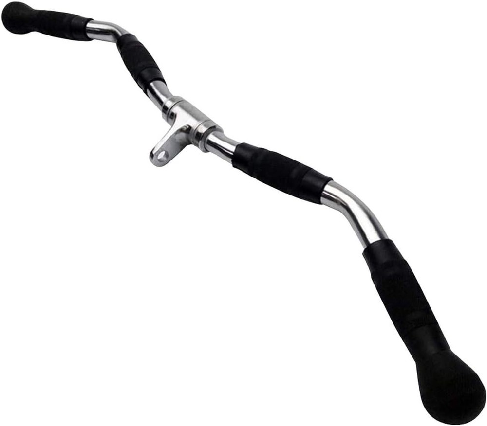 Lat Bar Cable Machine Attachment, Curl Pulldown Bar with Full Rotation and Ru...
