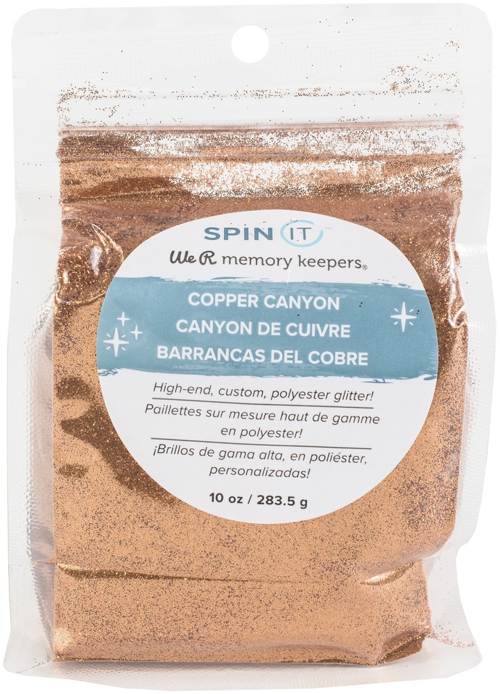 We R Memory Keepers Spin It Extra Fine Glitter 10oz-Copper Canyon - 2 Pack