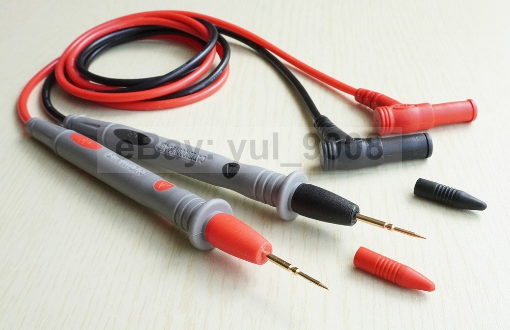 Soft Silicone Test Leads with Gold-Plated Sharp Needles +Soft Bag for FLUKE 17B+