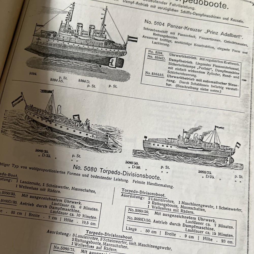 German MARKLIN Model Ships Catalog Copy