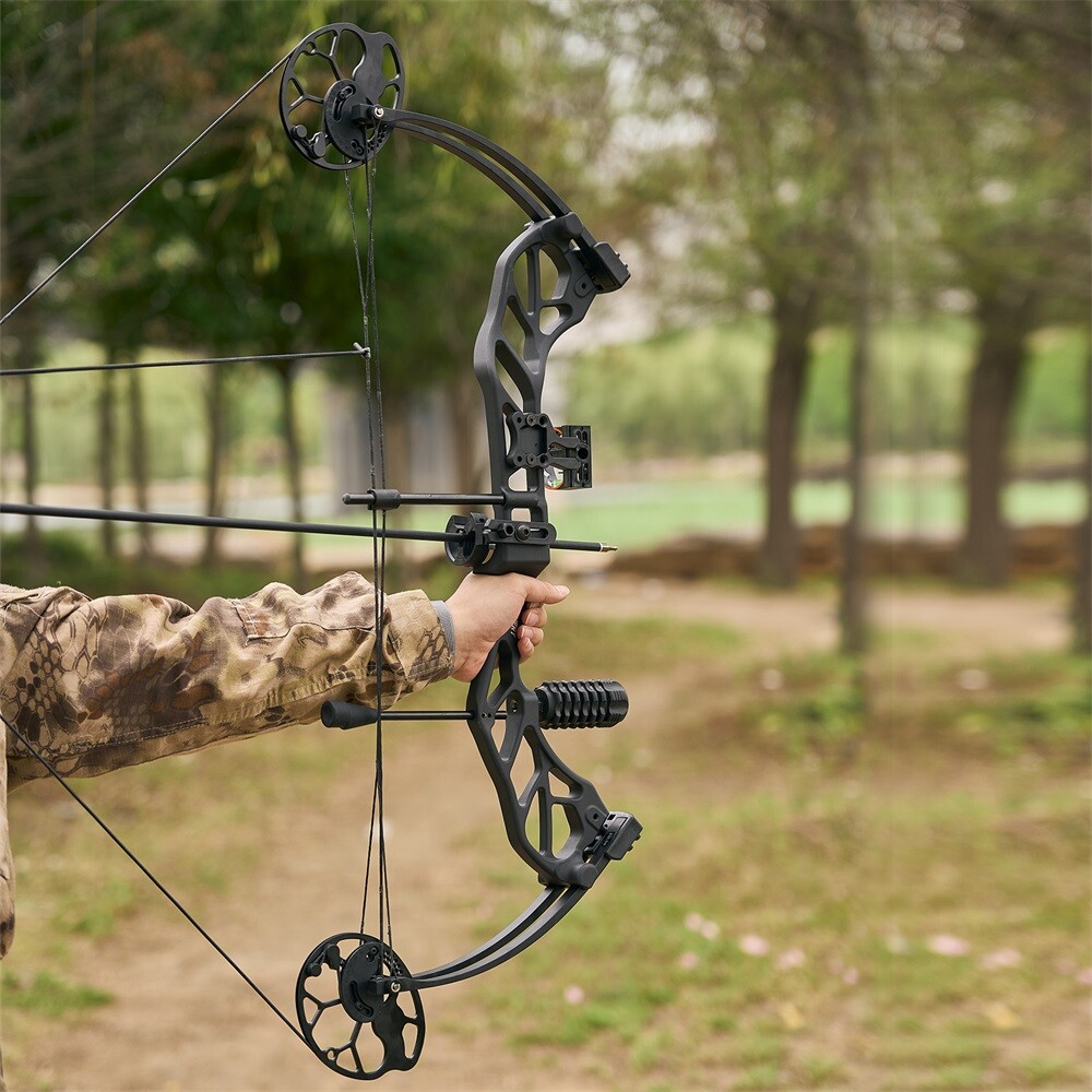 320FPS Hunting Target Compound Bow Right Hand 19-70LBS Adjustable Archery Set