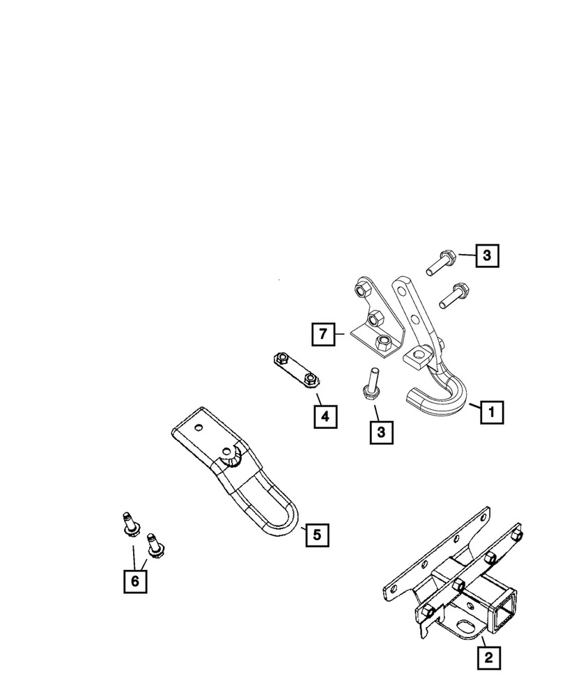 Genuine Mopar Tow Hook Right 68186541AC