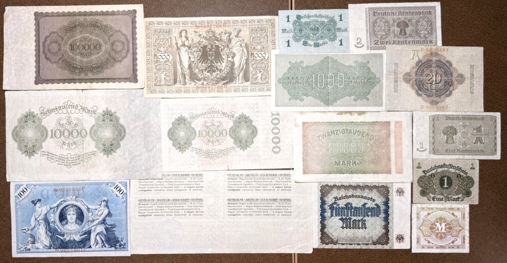 Germany 1940s VF-UNC 15 Note Collector Set