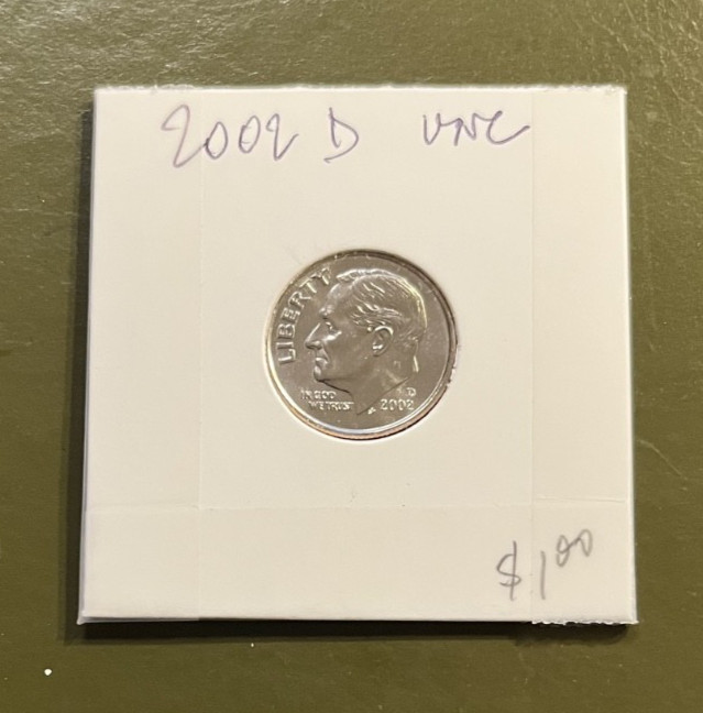 2002 D  - Roosevelt Dime  - UNC Gem