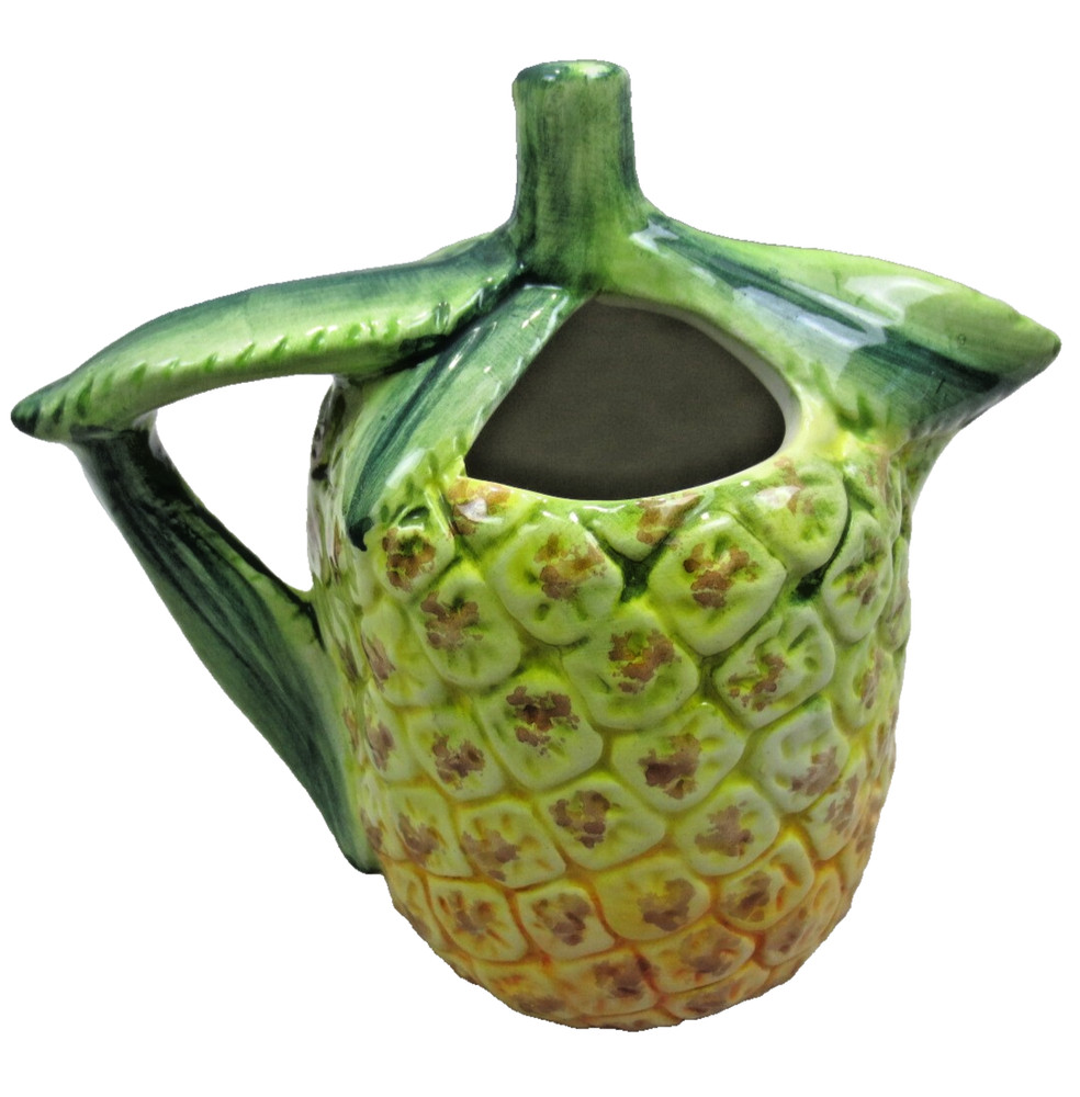 VTG MCM Pineapple Shaped Ceramic Creamer Small Pitcher 9 Ounces