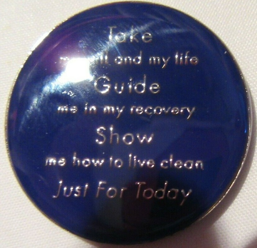 Just for today Narcotics Anonymous PURPLE 20 Year Medallion na token