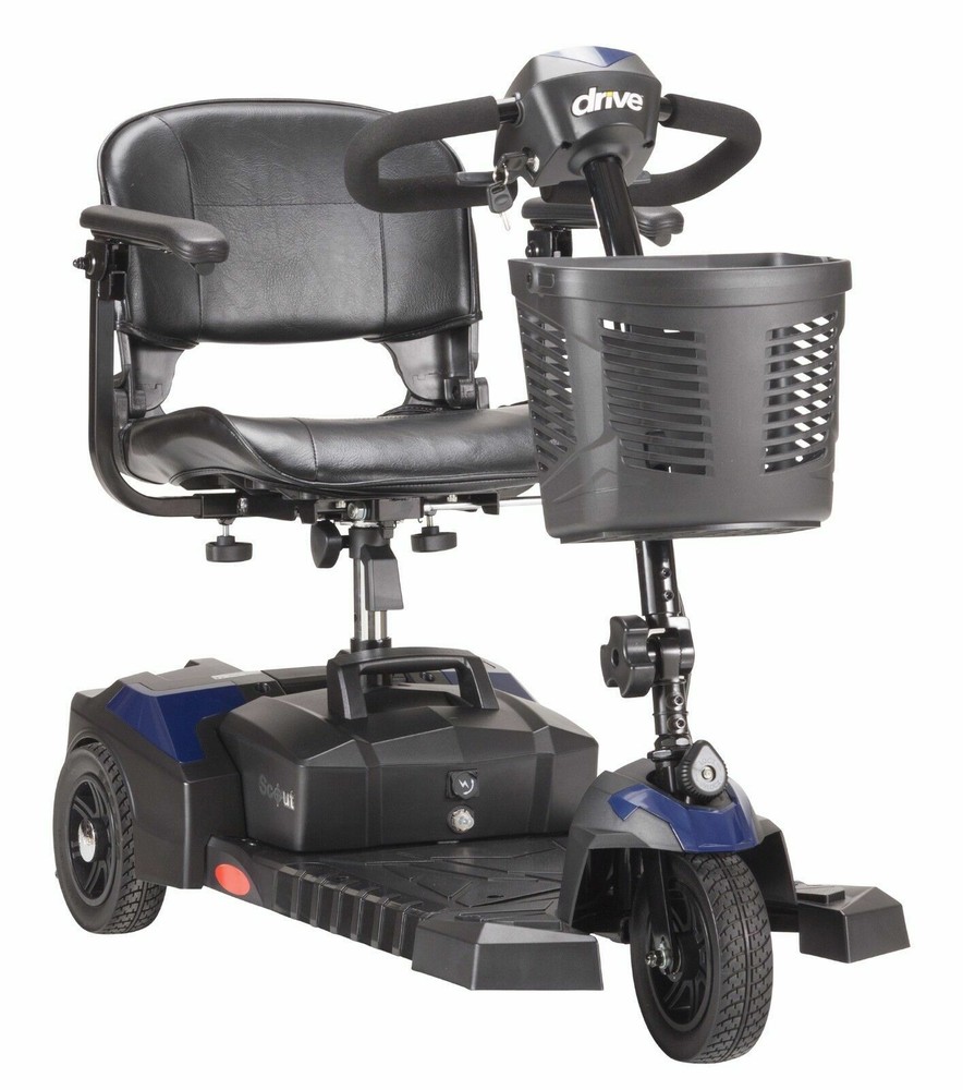 NEW Spitfire Scout 3 Wheel Mobility Scooter, Compact, Red & Blue, Lightweight