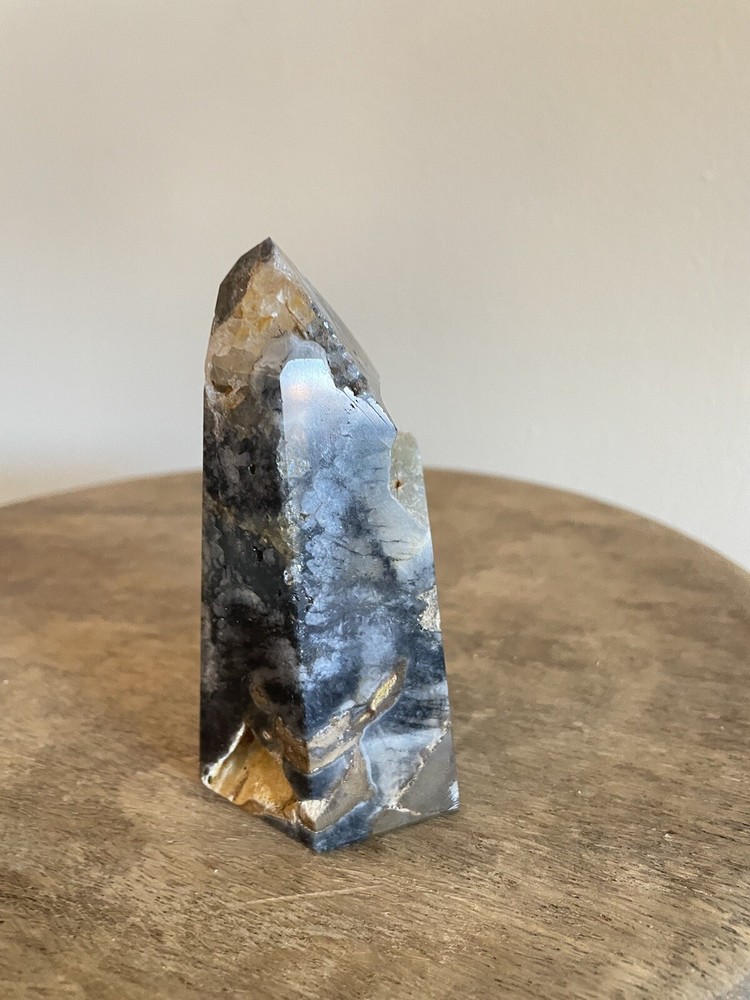 Stunning Blue & Gold Jasper Crystal Point