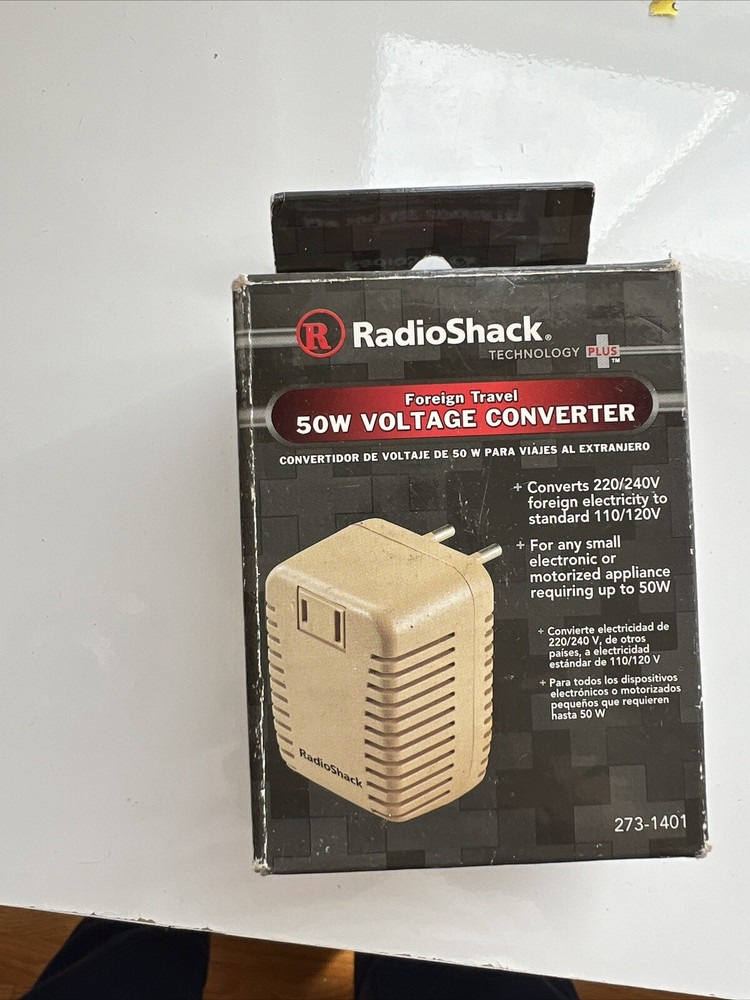 Radio Shack 50w Voltage Converter  Comes With Adapter