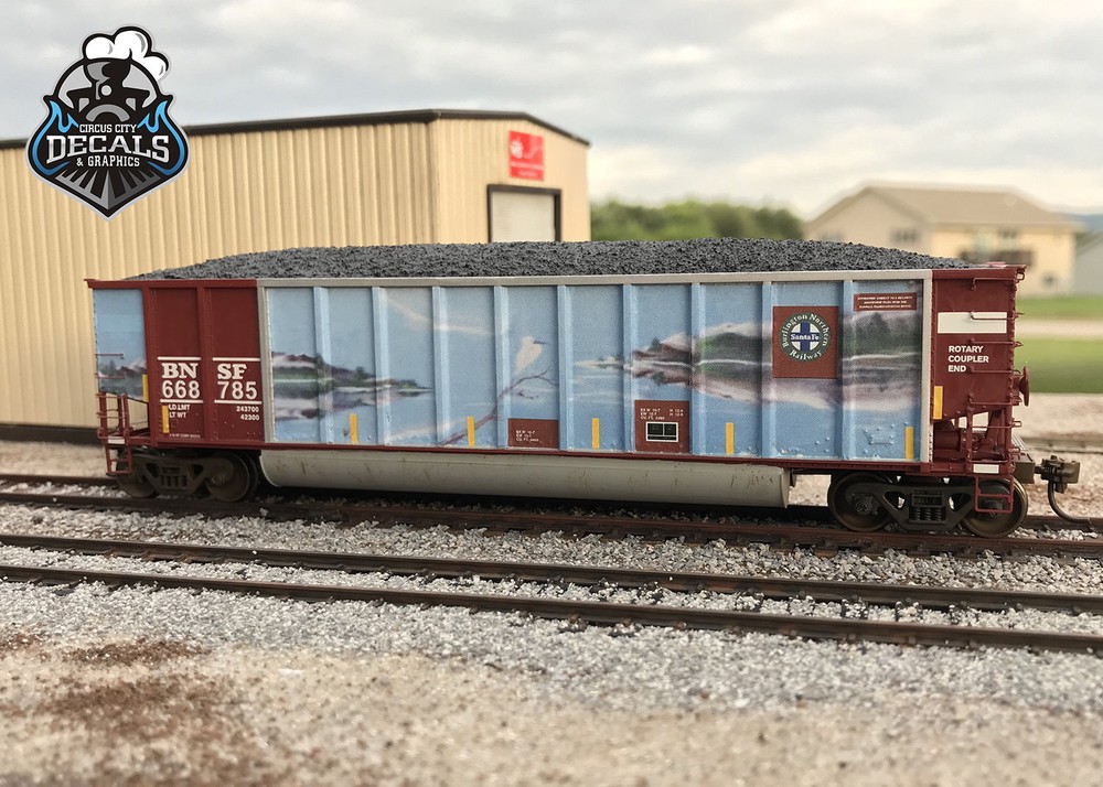 BNSF Coalporter Bethgon #668785 Whale Graffiti HO Scale