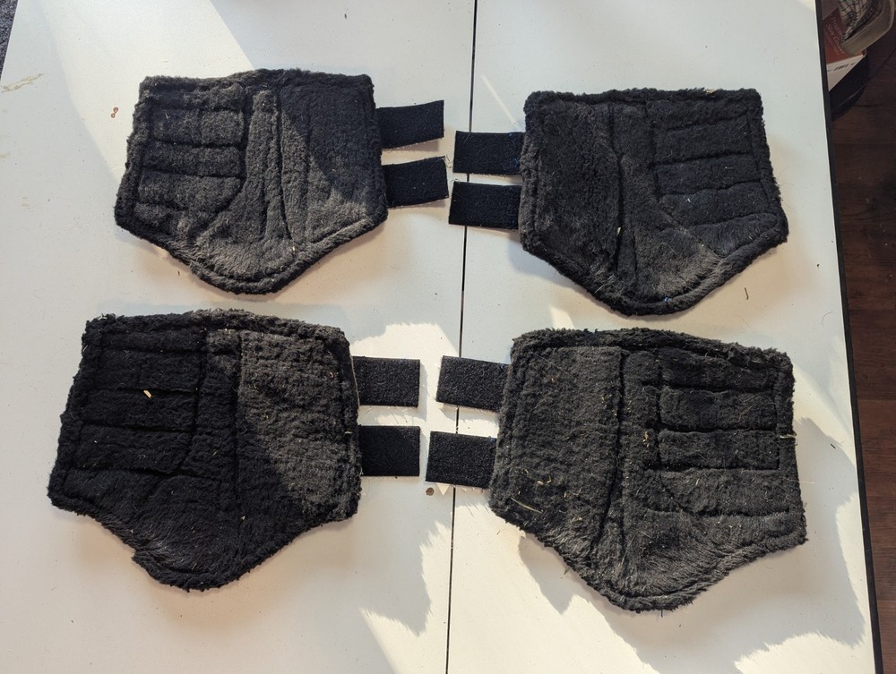Benz Equestrian Blue Brushing Boots, Set of 4 - Size Medium