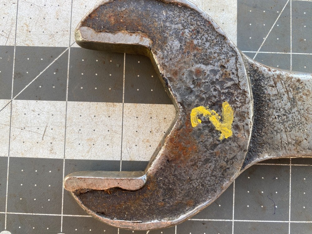 2" Single Open-End Wrench, (Minster Co. #? ) 8" long,