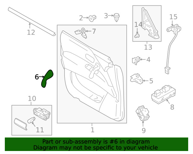 Genuine Nissan Handle Cover 80944-3ZD0B