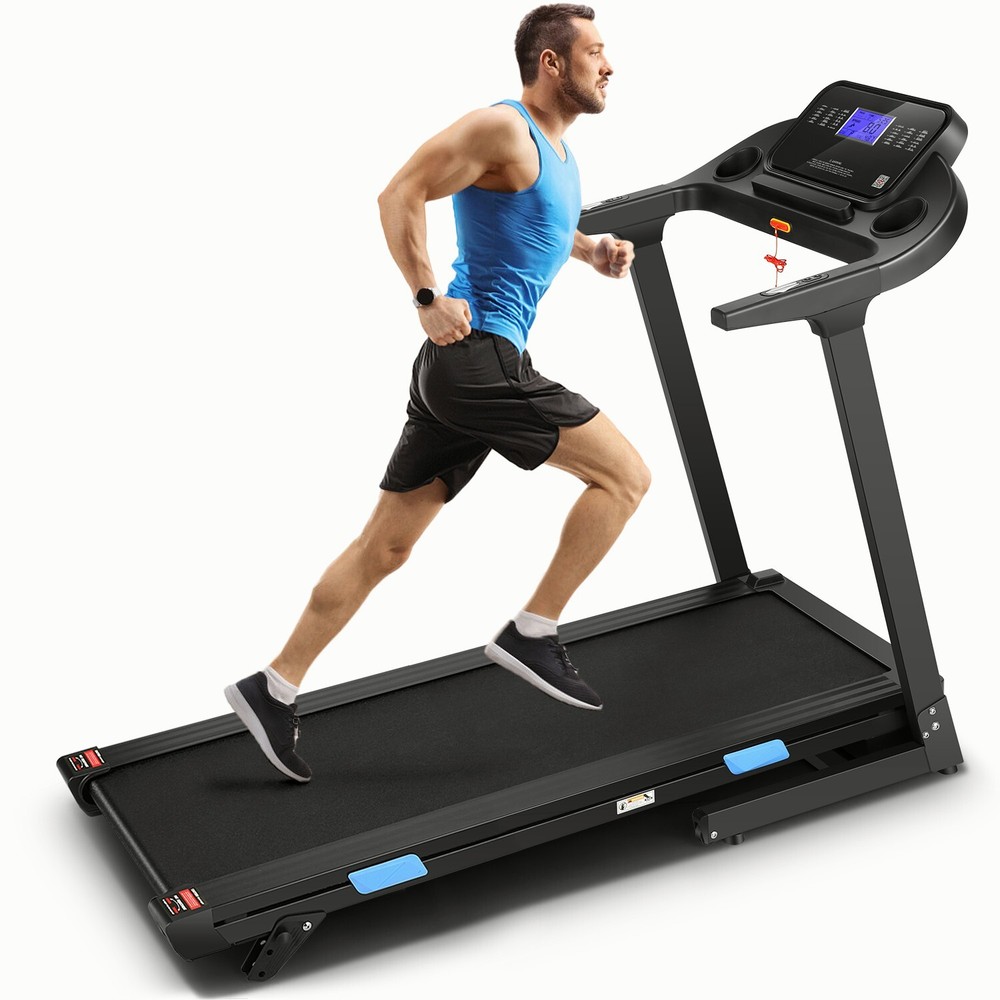 3.25HP Extra-Wide Running Treadmill, Incline Treadmill with Soft Drop System#