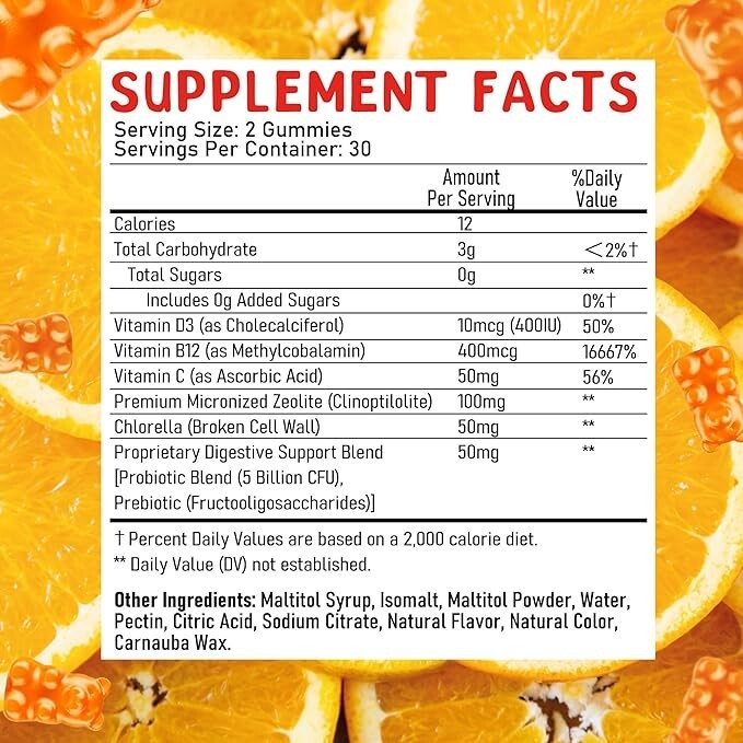 Juneno Zeolite Kids Detox Gummies