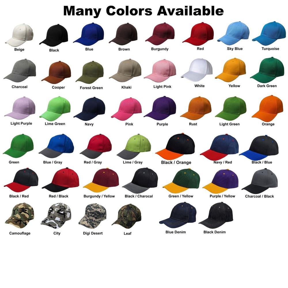 Personalized Text Embroidered Unisex Baseball Cap, Adjustable Hat, Custom Text