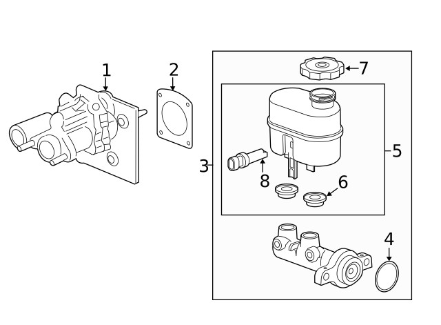 Genuine GM Brake Master Cylinder Seal 22989334