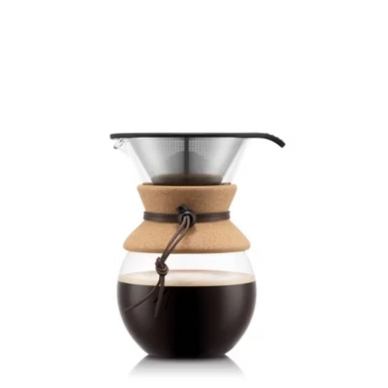 Bodum 8 Cup 34fl oz Pour Over Coffee Maker: Permanent Screen Filter, Cool Touch