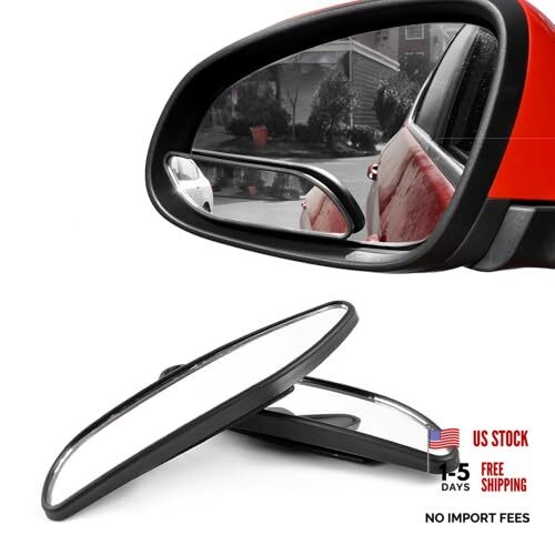 2PCS Blind Spot Car Mirror, Rectangular HD Glass Wide Angle Rearview 2 PCS