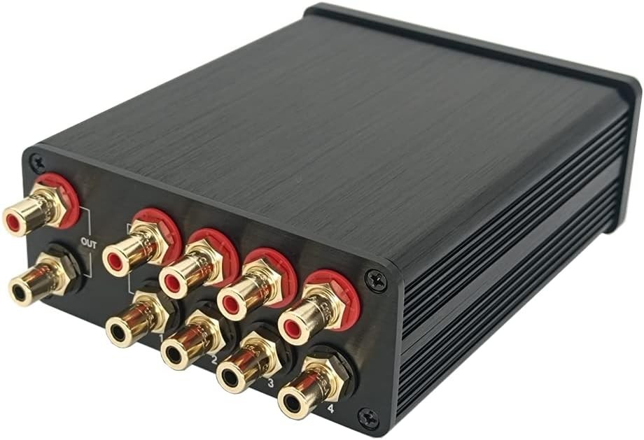 Solupeak 4-Way RCA Stereo Audio Switch Box
