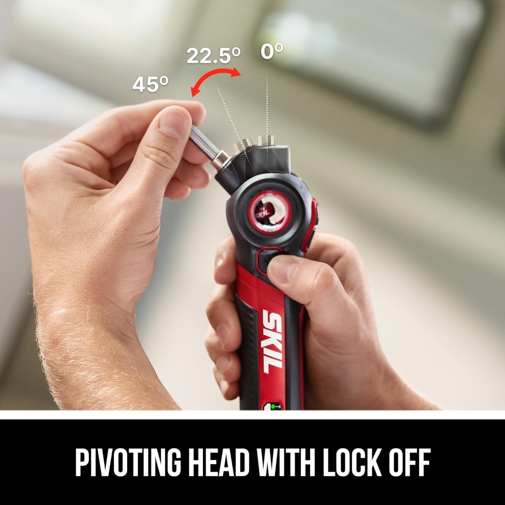 Twist 2.0 Rechargeable 4V Screwdriver with Pivoting Head, Torque Setting, USB...