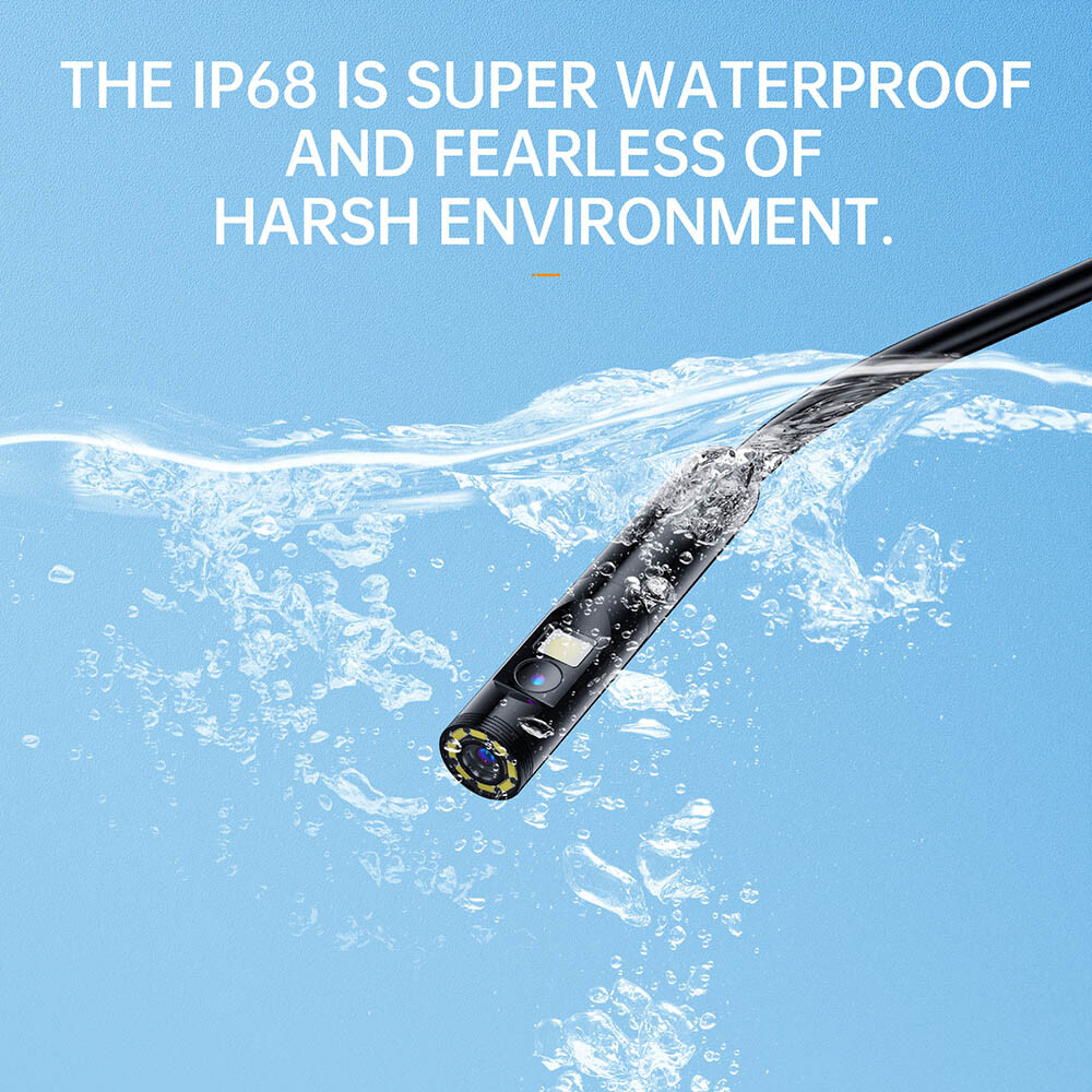Dual Lens 9 LED Waterproof Endoscope Borescope Inspection Camera iPhone Android