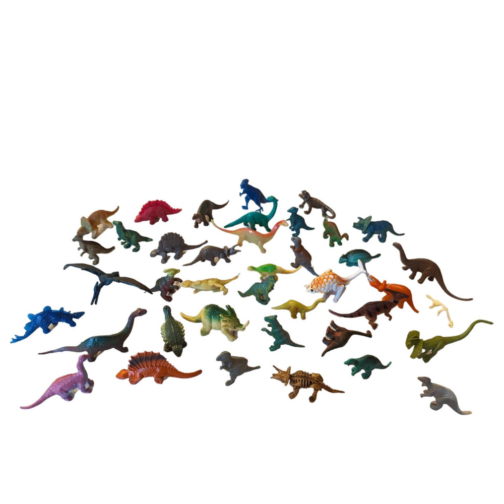 40 Small Plastic Dinosaurs Toys