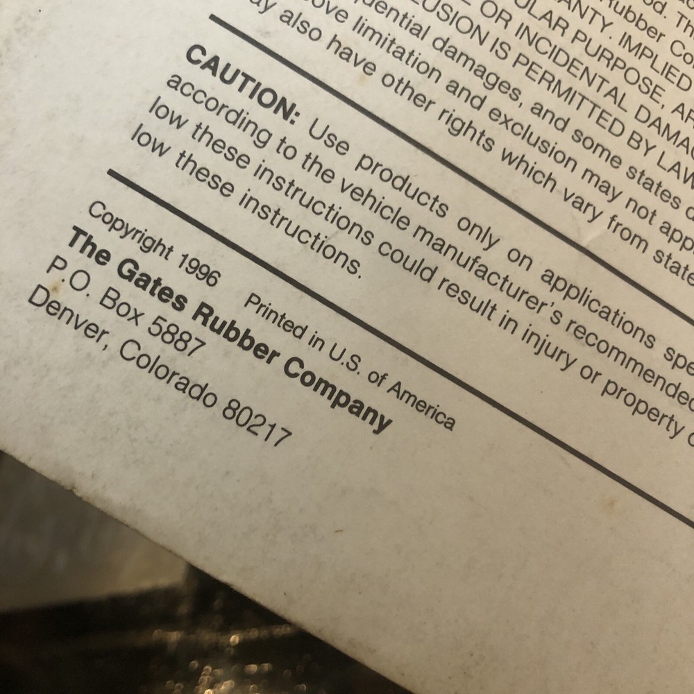 Gates Locator Guide 91472 Molded Coolant Hose, 1996 ed.