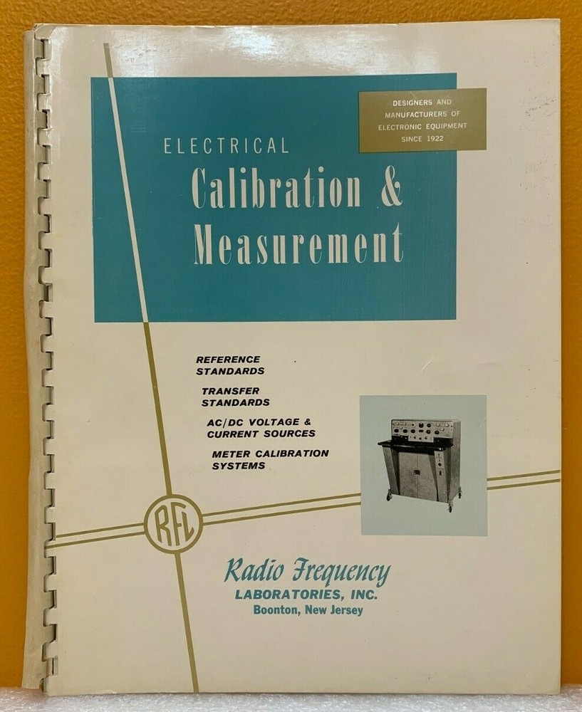 Radio Frequency Laboratories, Inc Electrical Calibration & Measurement Catalog.
