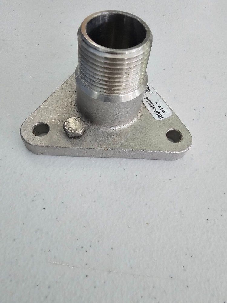 GROCO IVBF 1000s Flanged trough hull adapter 1" NPT Stainless