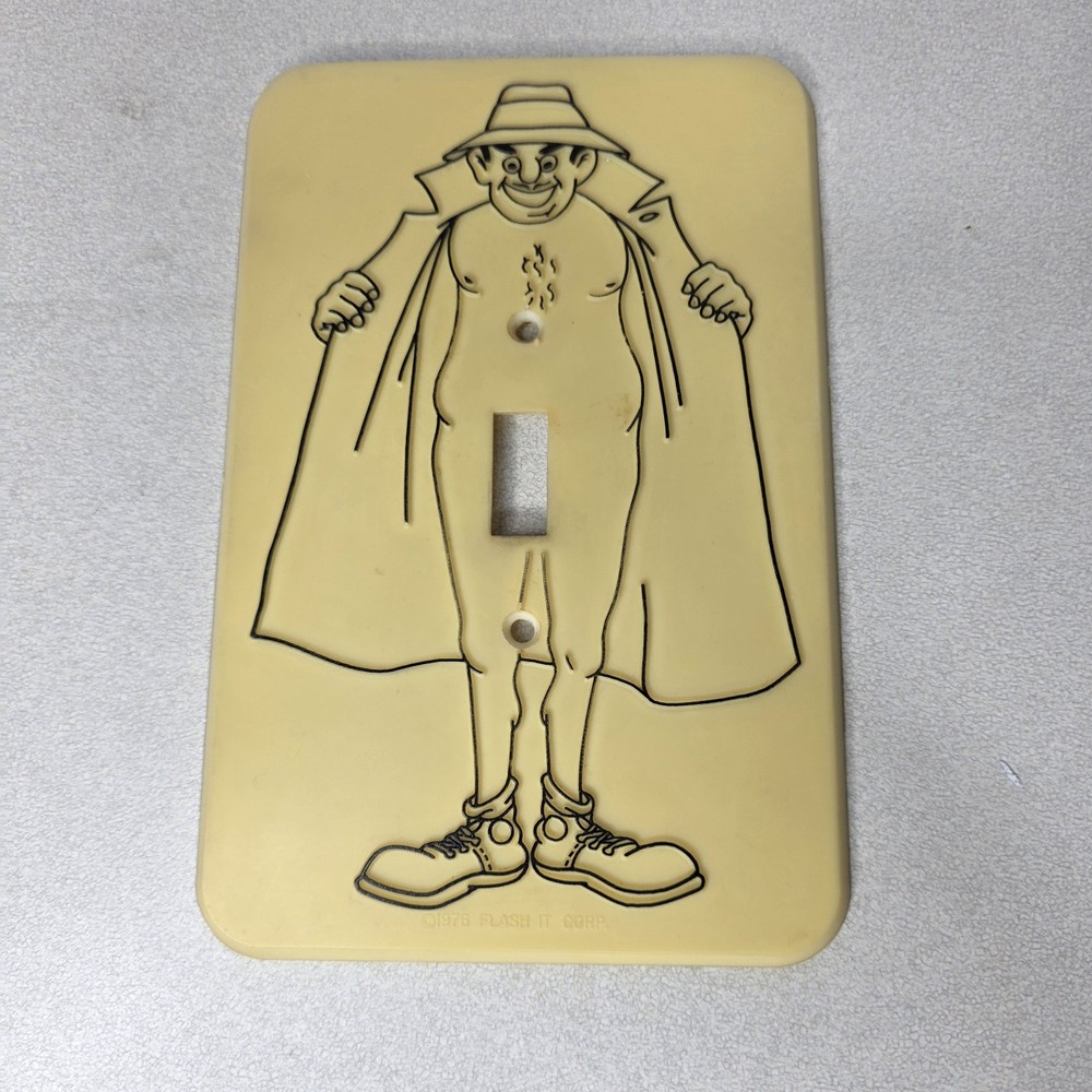 1976 Flash It Corp Flasher Light Switch Novelty Switchplate Cover