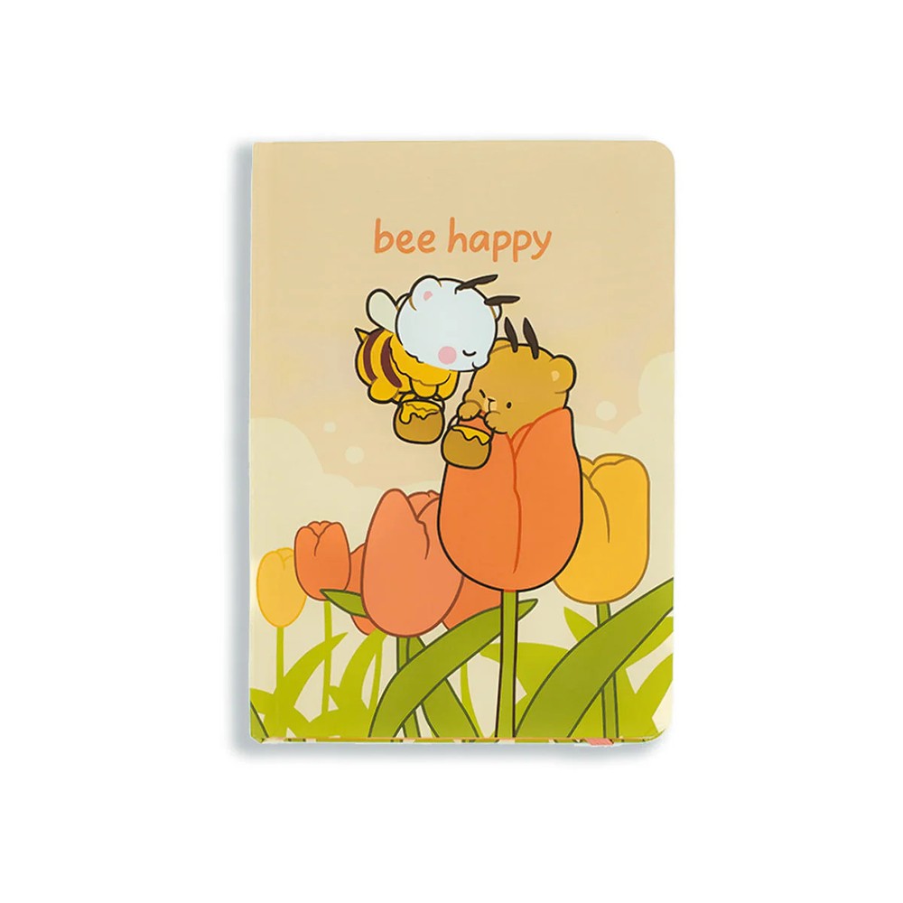 Milk Mocha Bear: Bee Happy Dot Grid Notebook