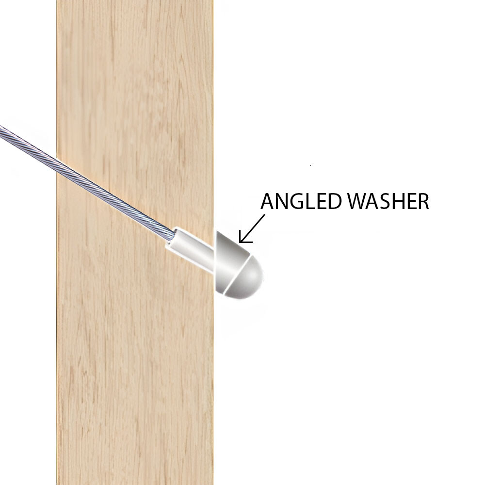VistaView CableTec Stainless Angled Washers for Cable Railing Stairs