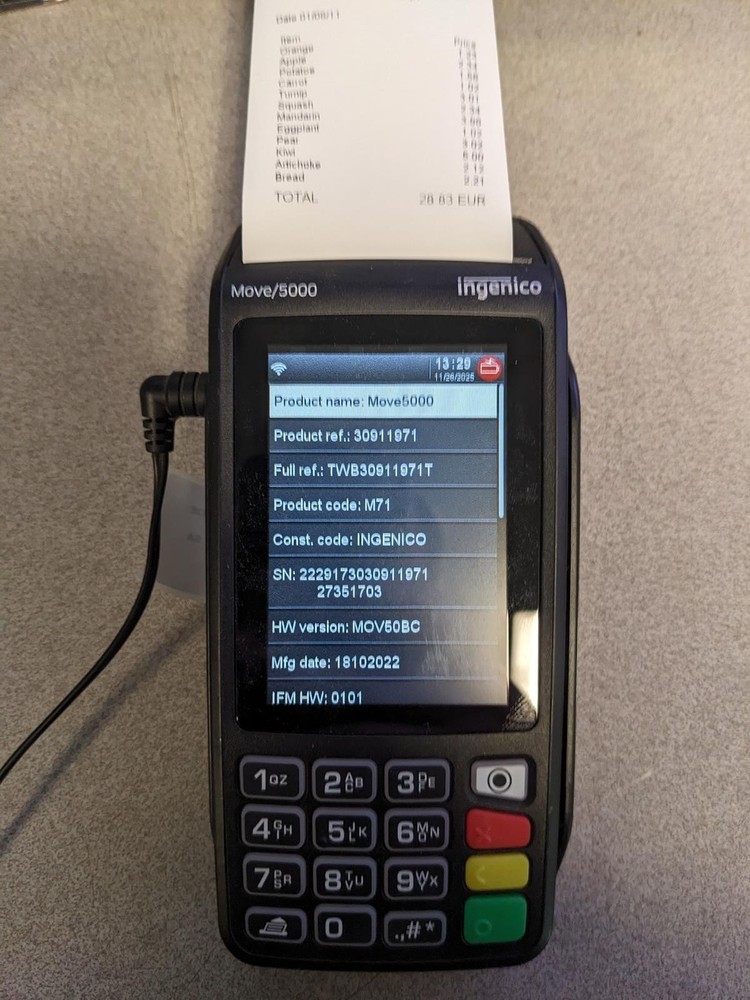 INGENICO MOVE 5000 HANDHELD CREDIT CARD TERMINAL