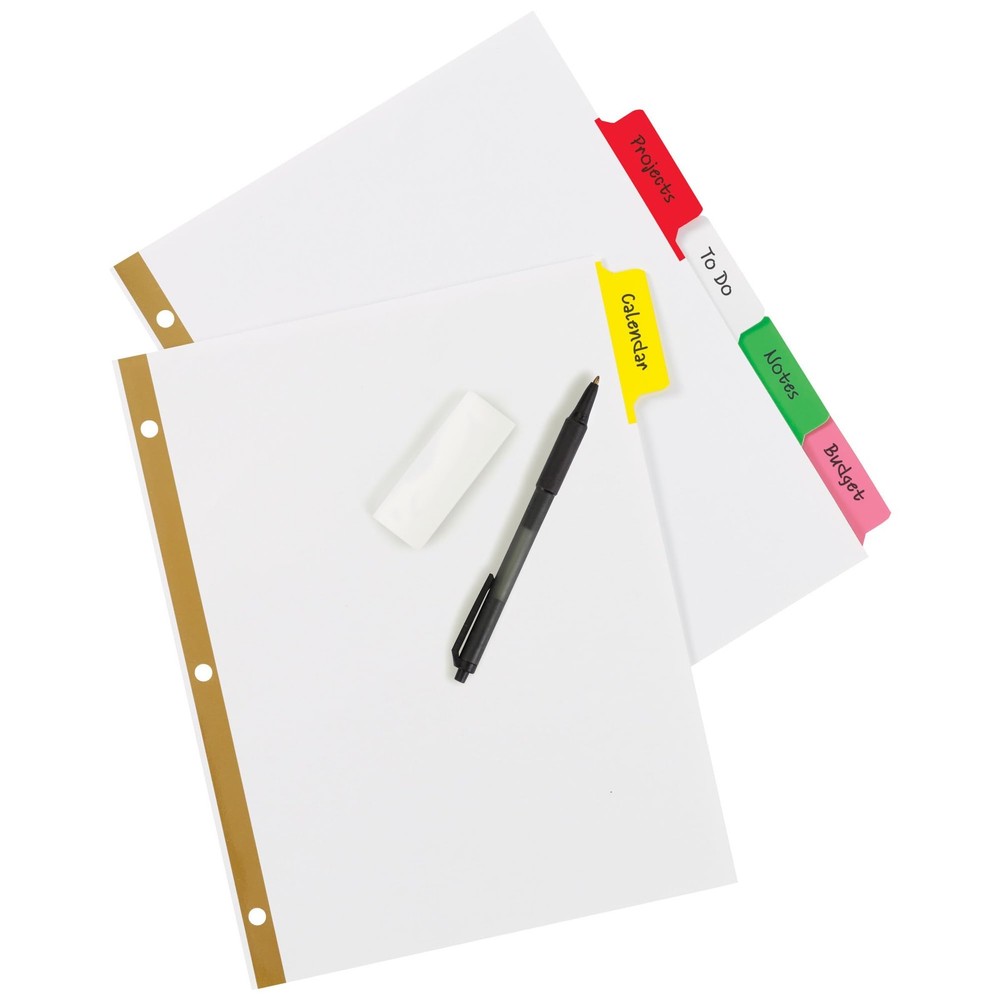 Write & Erase set Set 5 Tab assorted colors binder stationery