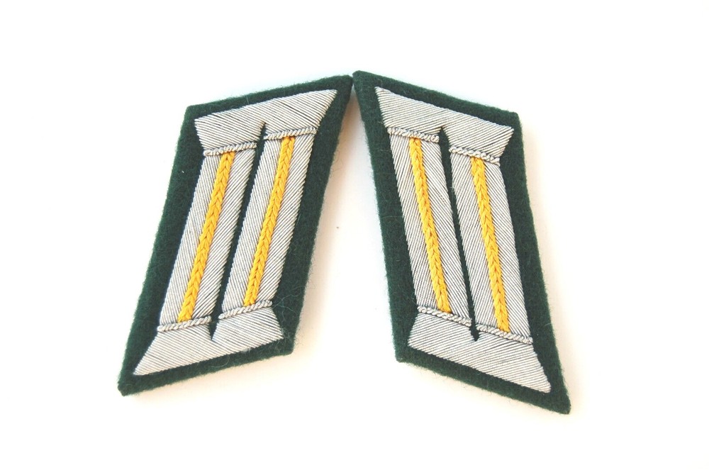 German Officer Collar Tabs - Yellow - Cavalry