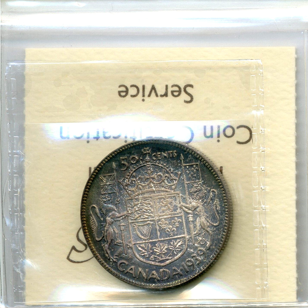 1939 Canada 50 Cent - Gem Uncirculated, ICCS MS 65
