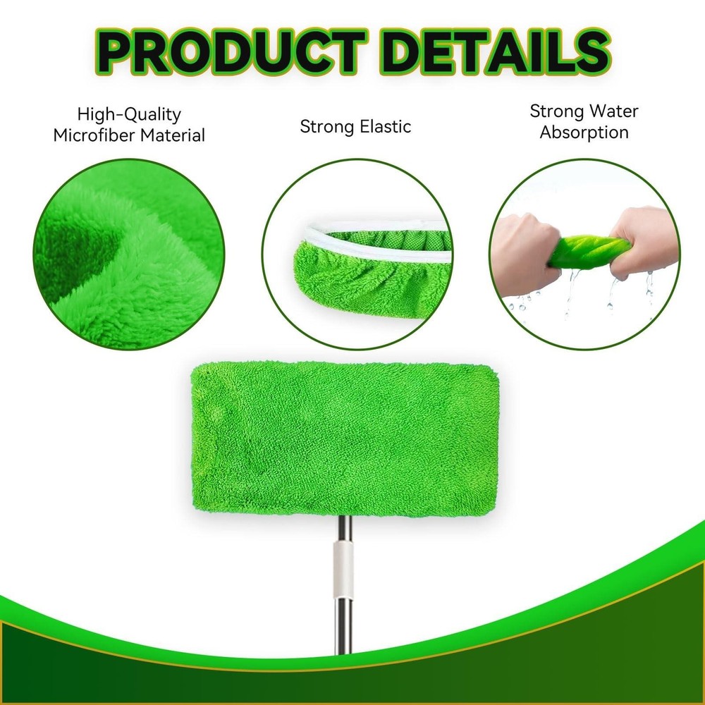 Reusable Microfiber Mop Pads Compatible with Swiffer Sweeper, Washable